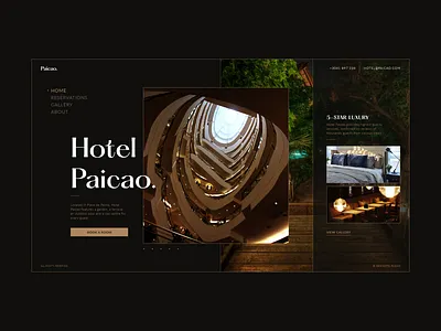 Hotel Paicao — UI Concept booking branding classic elegant experience hotel interface interior landing page luxury modern quality realestate reservation tropical ui ux web