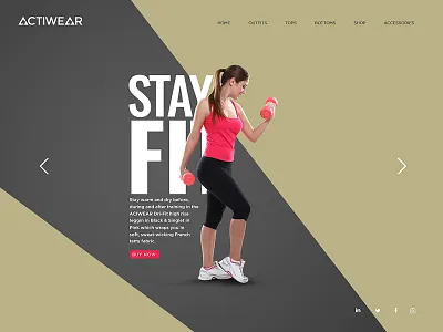 actiwear landingpage activewear black creative design fit women fitness landing page landing page ui leggings pink uidesign