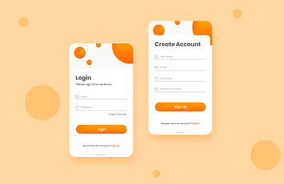 Sign Up / Login screen UI account app design gradient login page login screen password sign in sign up ui user