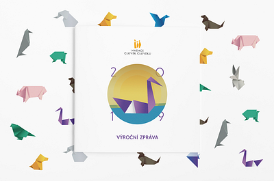 Origami Brochure annual report brochure design illustration origami tilde vector