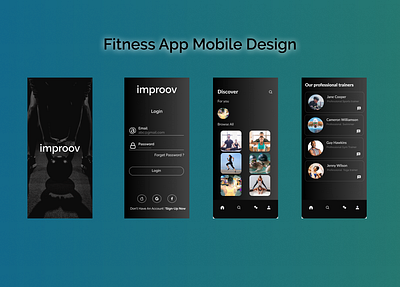 Fitness App design android app app app design dark theme dark ui design idea design inspiration designer figma figmadesign fitness fitness app fiver fiverr.com freelance designer freelancer ios app design ui uidesign uiux