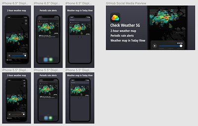 App store screenshots for Check Weather SG appstore checkweathersg figma github ios screenshots