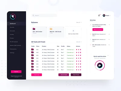 Fleek - Dashboard dashboard dashboard ui design light light theme software software design ui ui ux uidesign uiux ux web webdesign website website design