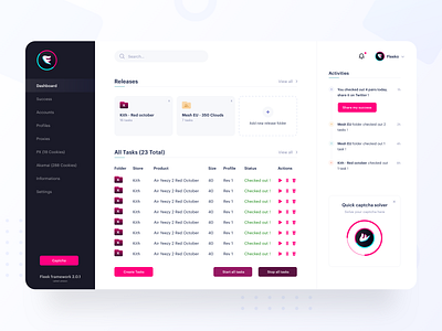 Fleek - Dashboard dashboard dashboard ui design light light theme software software design ui ui ux uidesign uiux ux web webdesign website website design