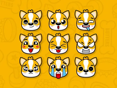 puppy expression adobe illustrator adobe xd animation branding dog figma illustraion mobile print product design sketch typography web design