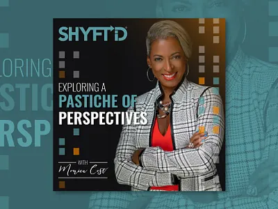 SHYFTID Podcast banner branding clever creative design podcast podcast art poster art shyftid typography vector