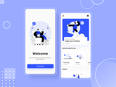 Meditation App figma medical meditation app mobile app relax sleep ui ux