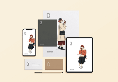 Bibliophiles of Bhubaneswar - Branding design graphic design illustration illustrations ipad mockup logo logodesign minimalist mockup stationery stationery mockup vector