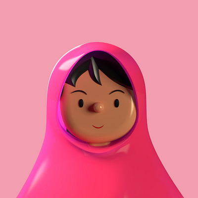 Malala | Toy Faces | 3D Illustration 3d animation ar avatar icons avatars c4d caricature faces freebie illustration library list malala portrait profile symbol toyfaces ui ux vr