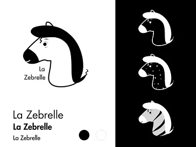 La Zebrelle logo branding design flat icon illustration illustrator logo vector web website
