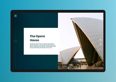 Opera House- Australia australia design gallery illustration interaction interface travel ui ui design uiux web design website website design