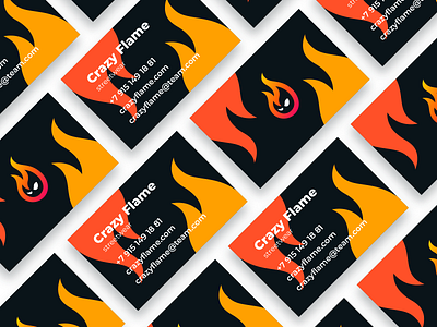 Crazy Flame blackorbitart branding business card colorful crazy flame creative flame illustration logo vector graphics лого логотип