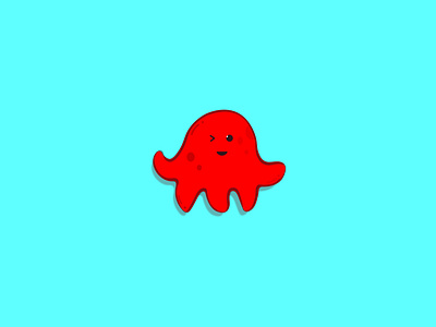 Octopus adorable character flat design illustration illustrator minimal octopus