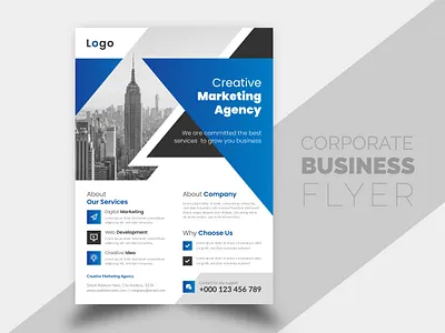 Creative and Simple Corporate Business Flyer Design Template abstract best flyer templates design brand branding brochure brochure cover business business flyer design businessflyer clean company corporate corporate flyer corporate flyer design cover flyer geometric new simple