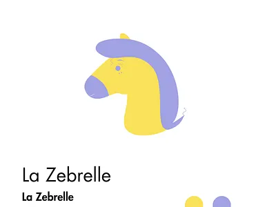 La Zebrelle Purple branding design flat icon illustration logo minimal vector
