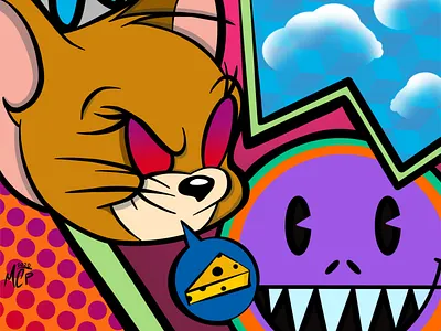 Cheez color colorful colorful art design doodle doodles drawing drawings illustration illustrator tom and jerry