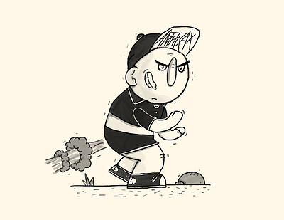 fart anthrax black and white boy cap cute fart funny hat inktober