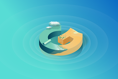 #G 26daysoftype 3d adobe cartoon design geometic illustration illustrator inspiration isometric