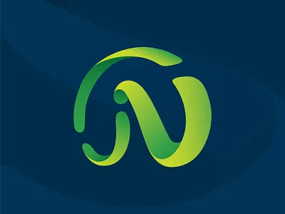 New Personal Logo blue brand branding design green illustrator logo ribbon vector