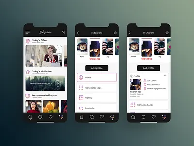 Multi profile engagement concept adobe xd color concept design dribbble ios mobile app mobile app design mobile ui profile page ui uidesign uiux user profile
