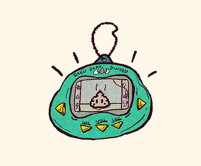 tamagochi cartoon cute design game illustration inktober pixel shit sketch tamagotchi