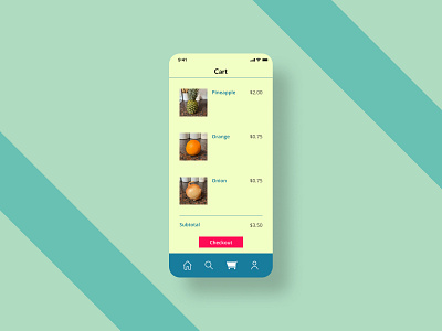 Shopping Cart dailyui minimalist