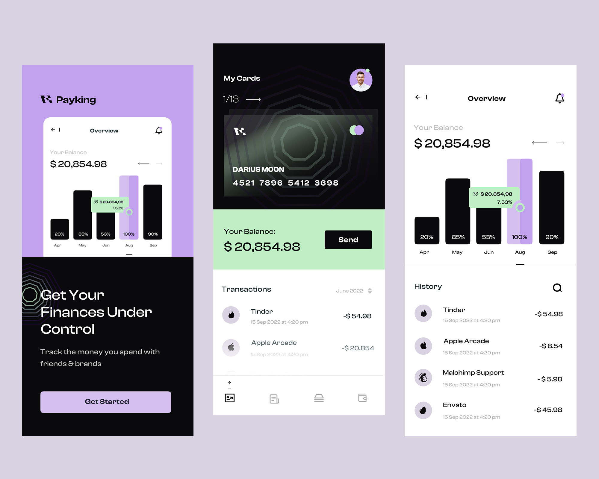 Finance Mobile App Concept 3d animation banking card creative credit card design finances fintech illustration mobila app mobile money product design ui uidesign ux uxdesign wallet webdesign