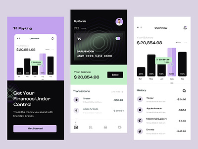 Finance Mobile App Concept 3d animation banking card creative credit card design finances fintech illustration mobila app mobile money product design ui uidesign ux uxdesign wallet webdesign