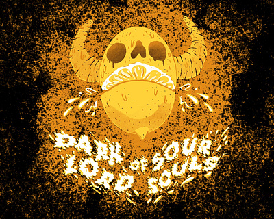 Dark Lord of Sour Souls beer art beer label branding concept design illustration logo