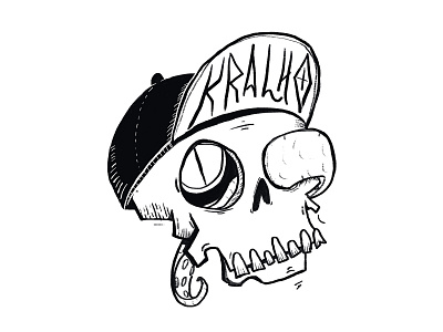 skull with hat cool funny hat ink inktober octopus skull tattoo urban