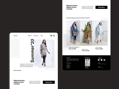 Fashio Clothing Website clean clean ui clothing brand clothing line concept creative design e commerce instagram kurta pajama twitter typography uiux ux web web design