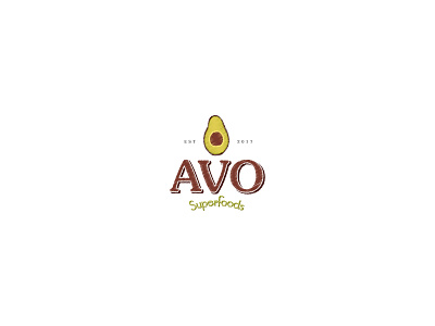 Avo Superfoods avo avocados company creative font food fruit healthy icon illustration logo super superfood vector