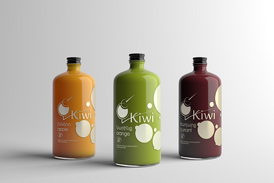 Kiwi branding design flat juice juice logo label label design logo minimal packaging vector