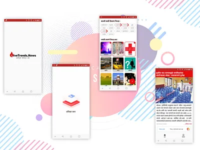 LIVETRENDS NEWS APP AND LOGO news news app website design