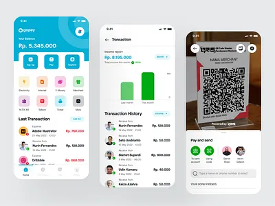 💰 Go Pay - Mobile E-Wallet colorfull e money e wallet finance mobile finance mobile app finance ui mobile mobile app mobile app design mobile app finance money payment app payment mobile transaction