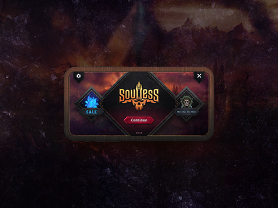 Soulless RPG. Mobile hack-n-slash Splash Screen. application cover design diablo fantasy game game design games gaming illustration logo mobile rpg splashscreen ui ux