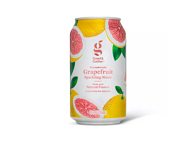 Target Good & Gather Sparkling Water beverage beverage packaging food packaging fruits grapefruit grapefruits illustration sparkling water target