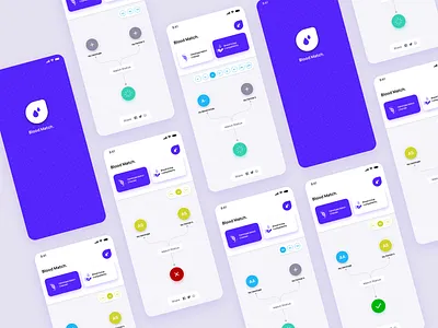 Blood Genotype Match App app ui blood app design flow medical uidesign user interface