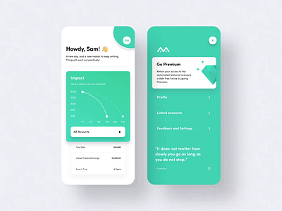 Financial, Debt and Load Management Mobil App award award winning clean ui debt financial app fintech app loan app minimal mobile app ux