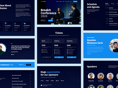 Conference Website Exploration conference conference website dark event landing page pricing speaker ui ux web web design website