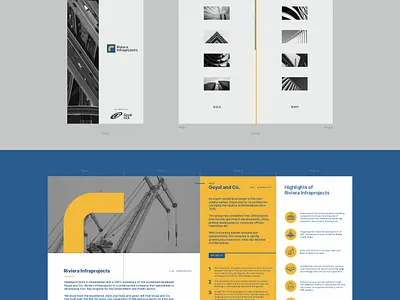 02 Riviera Infraprojects branding graphiccollateralsdesign graphicdesign logo design marketing materials pamflet prints