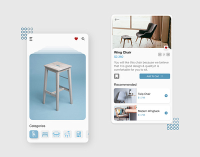 Chair App app design ui ux