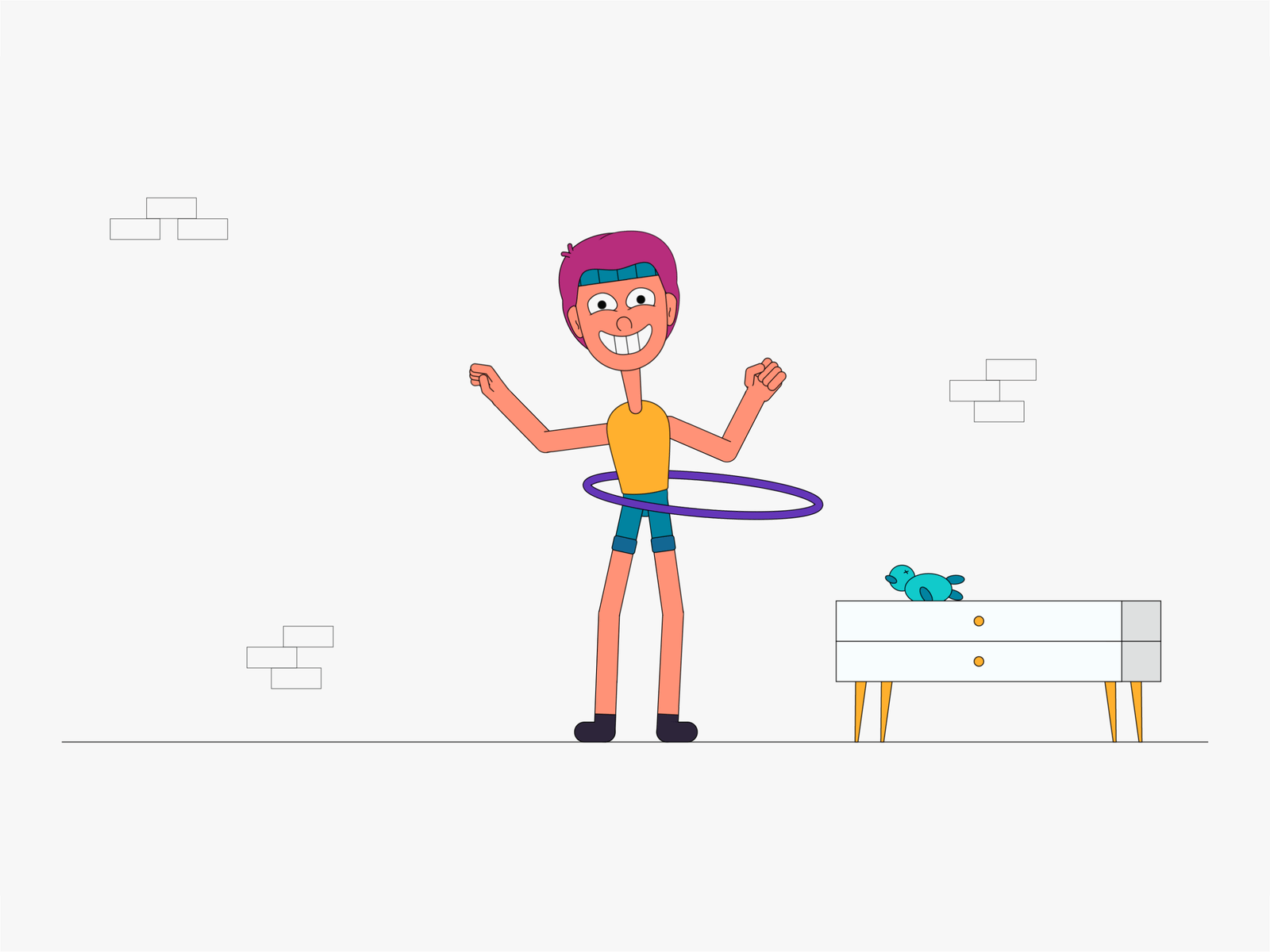 Hula Hoop 2d animation 2danimation after effects aftereffects animation character character animation character design duik duik bassel floy fun hula hoop illustration illustrator motion motion design motion graphic motiongraphics play