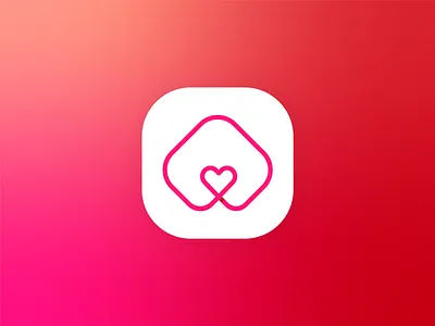 A and Heart App Icon a app icon a logo app design app icon brand design branding icon logo