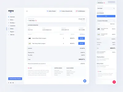 Sopsy Orders design ecommerce online shopping responsive ui ui design ux ux design web app web design