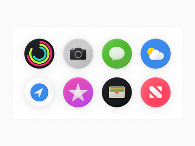 iOS Icon Practice depth icons ios rebound shadow