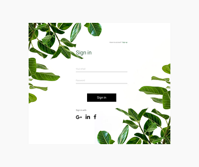 Greenery- grow with us. Sign in. design greenery log in registration form registration page sign in sign up ui ux ui design uxdesign web