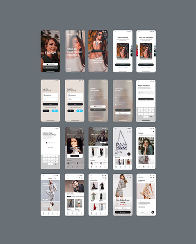 Shopping app design app branding design illustrator typography ui ux web website