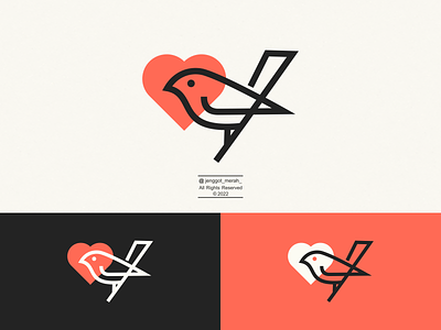Bird Line Art logo idea. animal art bird design face geometric icon illustration line line art logo mascot modern nature symbol tropical vector
