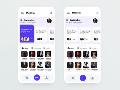 Meet hub Design android app app design meeting app ui ux ux